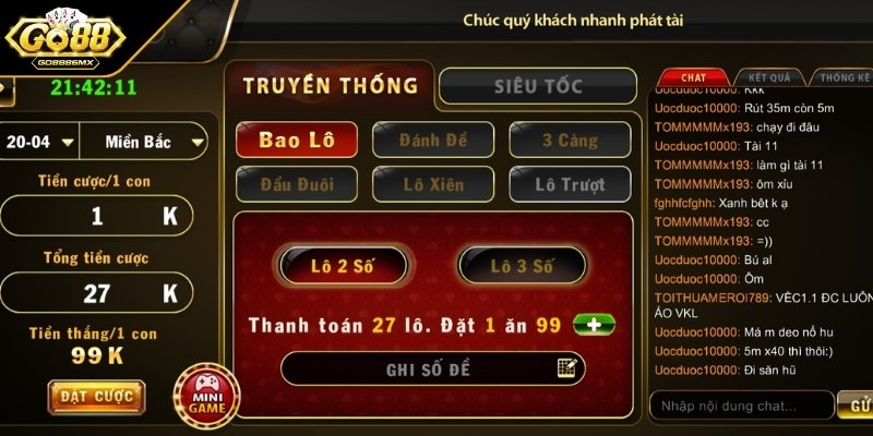4 game hấp dẫn tại xổ số Go88