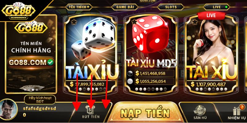 Quy trình hoàn hảo để rút tiền GO88